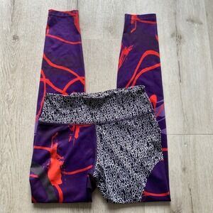 Audimas‎ Pro Women Graphic Print Performance Athletic Leggings Sz S gym fitness